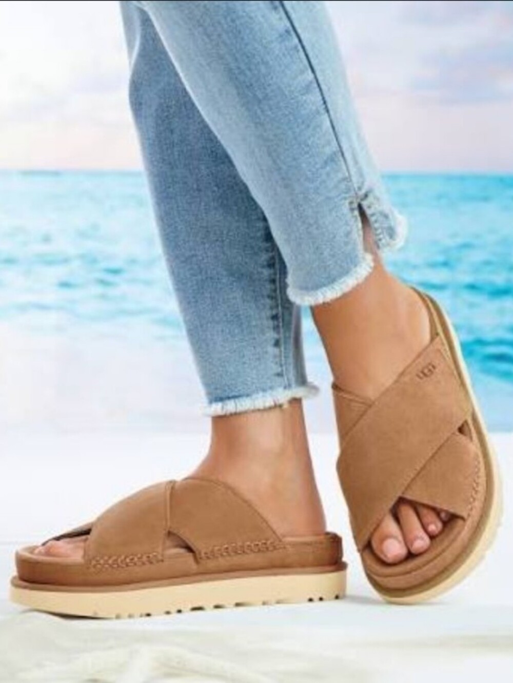 UGG Goldenstar Cross Slides - Picture 2 of 10